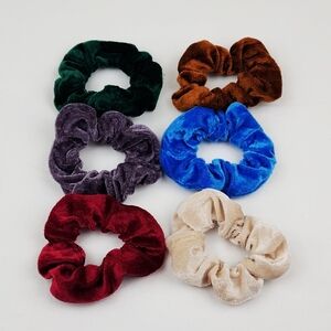 Velvet Scrunchie Hair Ties Bundle Of 6